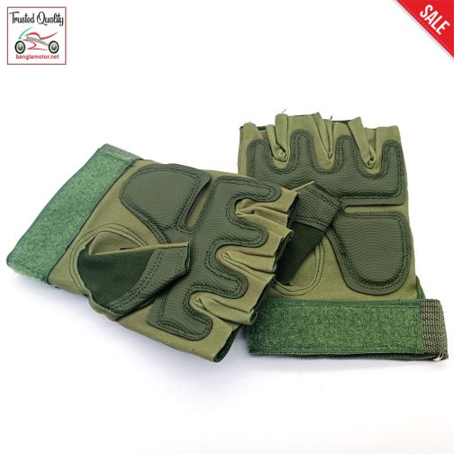 Army Green Half Hand Gloves